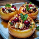 Baked Apples with Feta, Honey, and Cranberries: A Sweet and Savory Delight