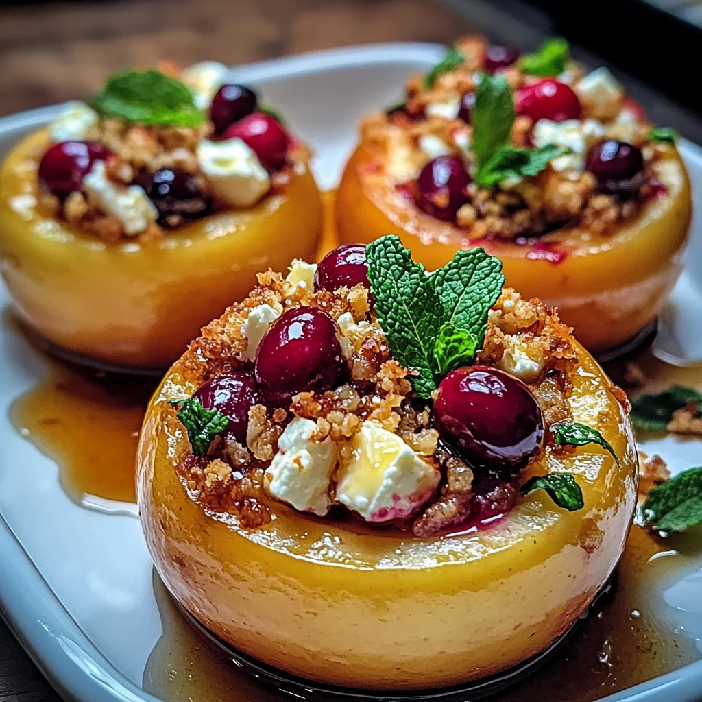 Baked Apples with Feta, Honey, and Cranberries: A Sweet and Savory Delight