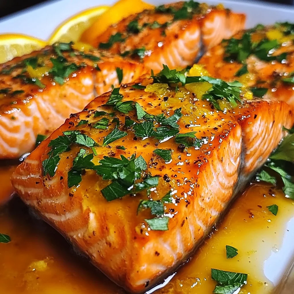 Baked Salmon with Citrus Glaze