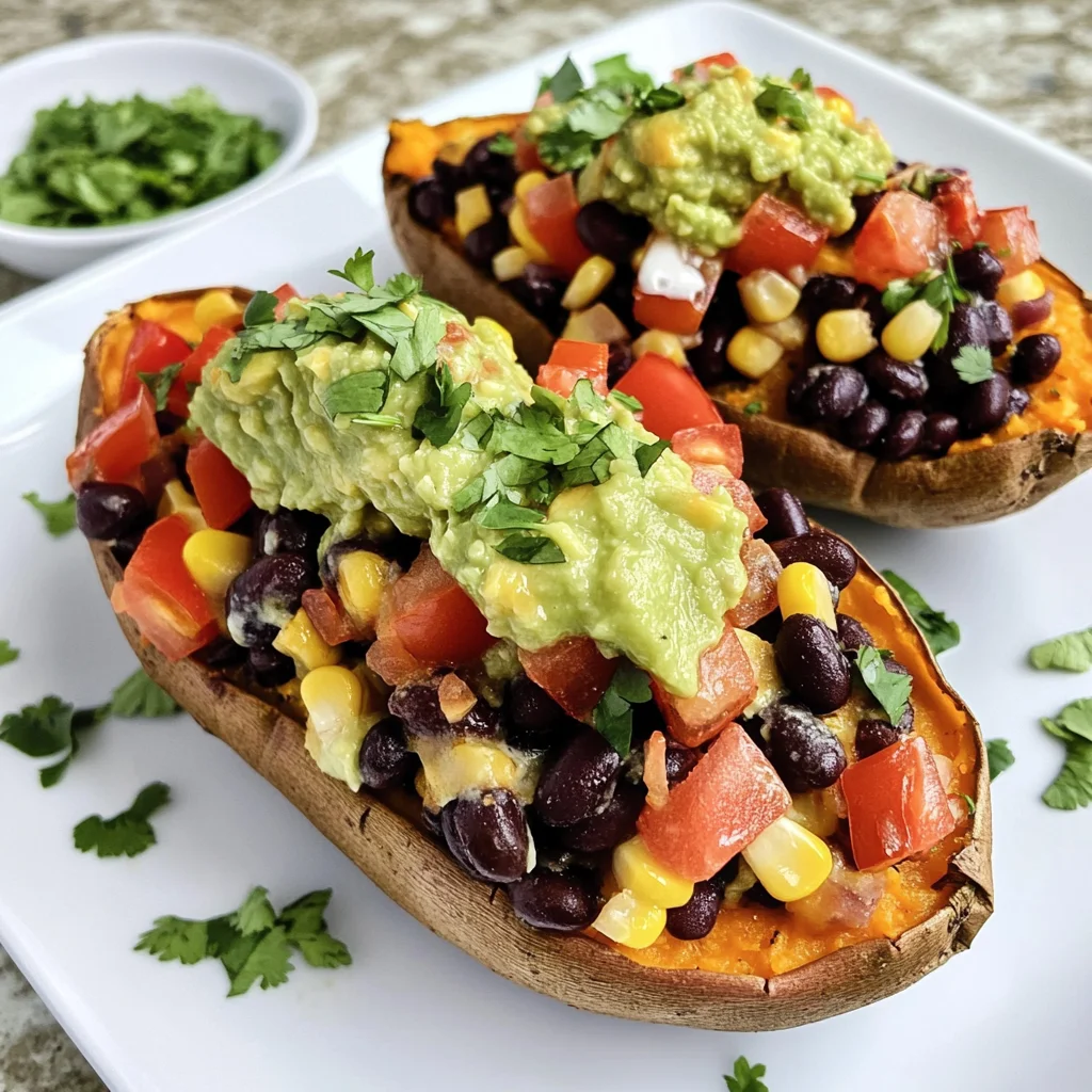Black Bean Stuffed Sweet Potatoes (Vegan)
