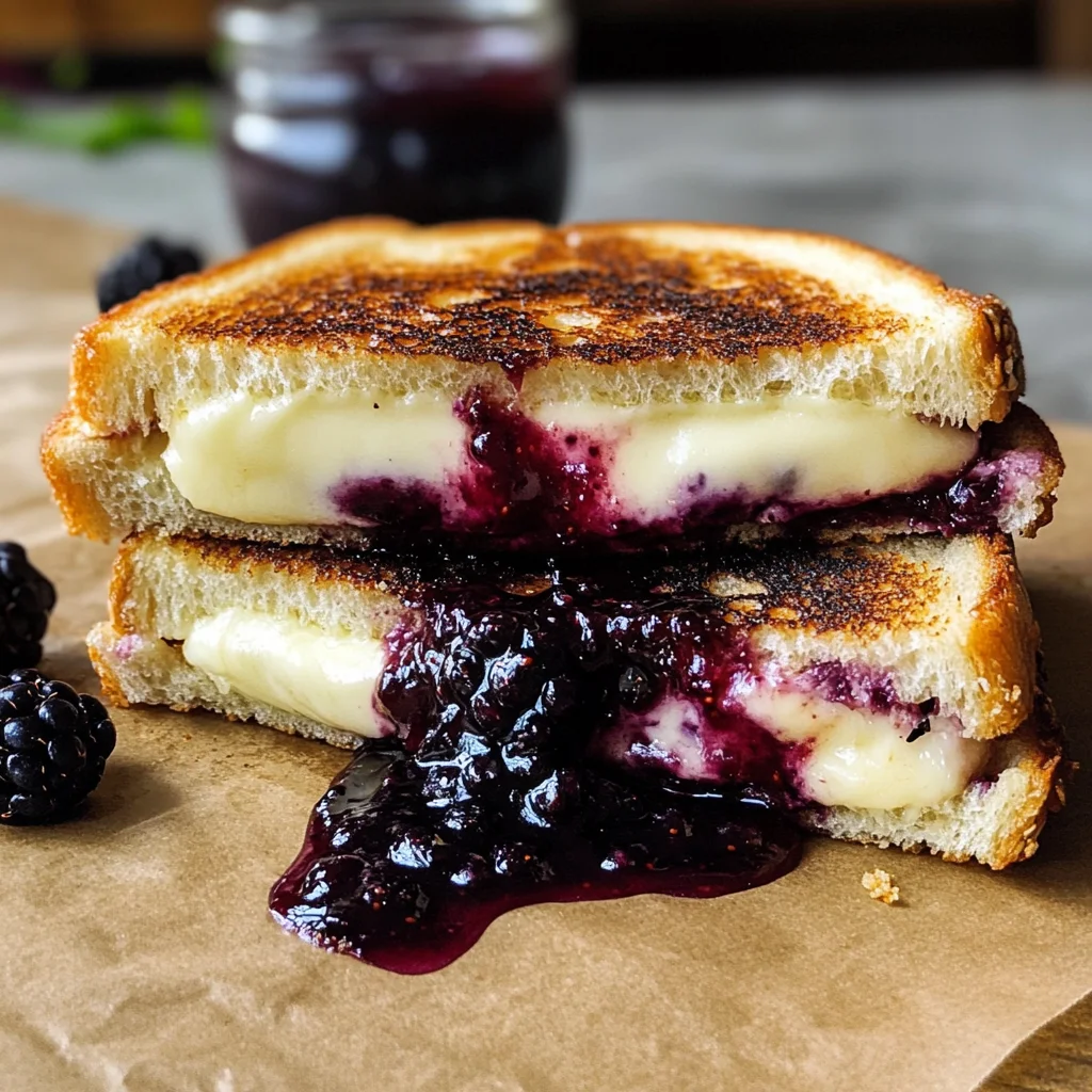 Blackberry Balsamic and Brie Grilled Cheese