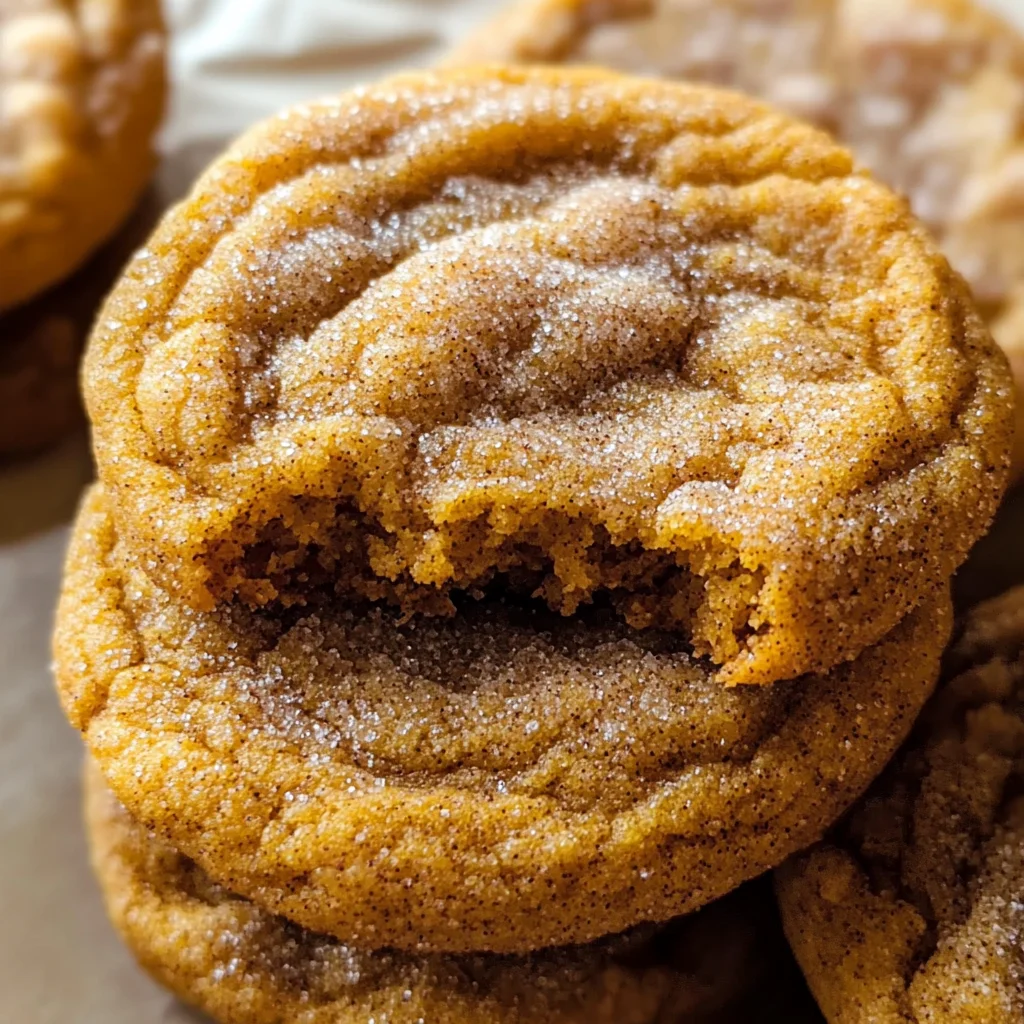 Chewy Pumpkin Snickerdoodle Cookies