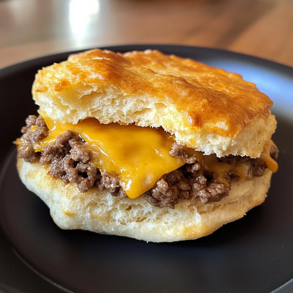 Chopped Cheeseburger Biscuits