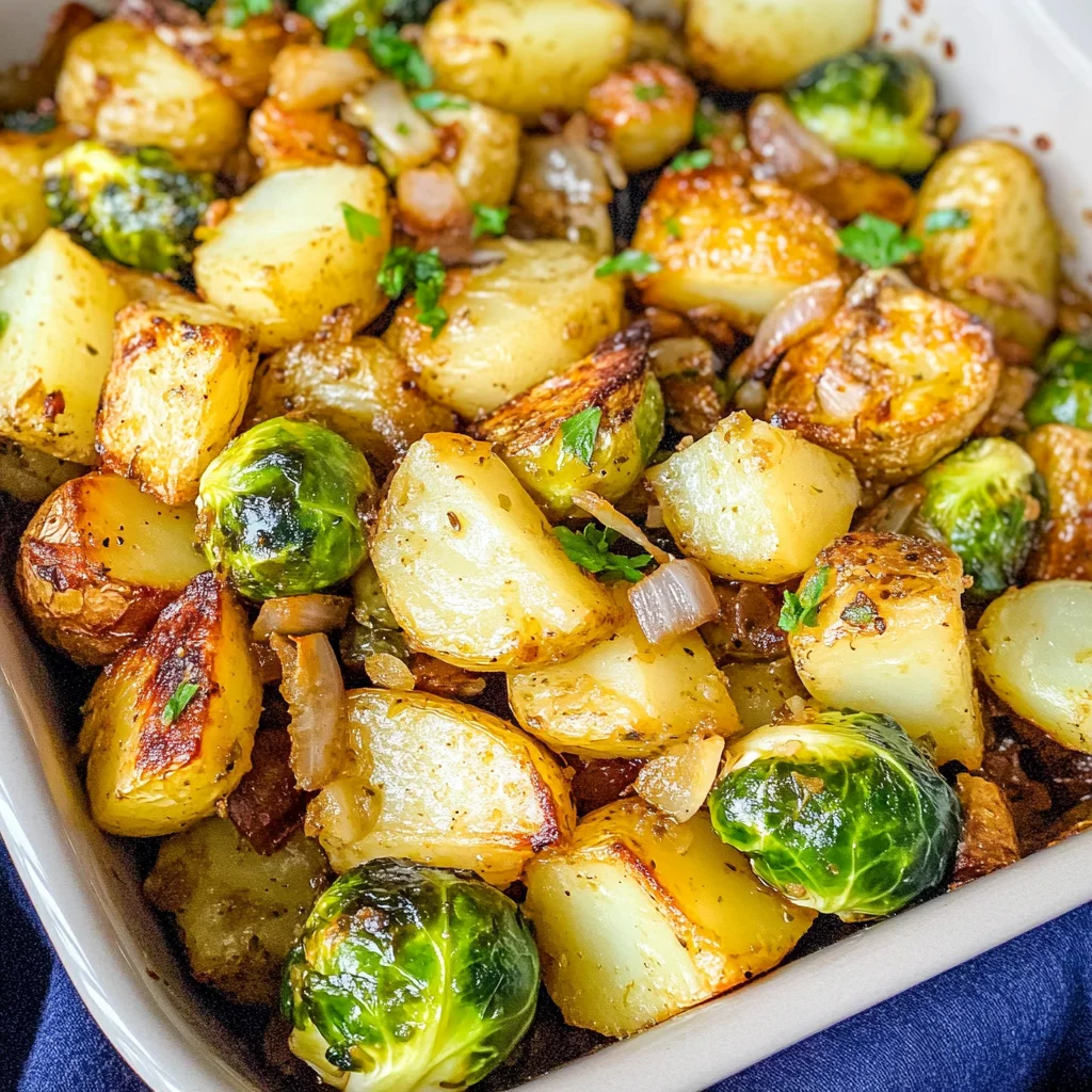 Garlic Brussels Sprouts Potatoes