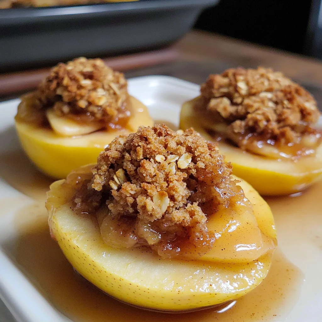 Mini Apple Crisp Baked Apple Halves