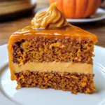Pumpkin Cake with Caramel Cream Cheese Frosting