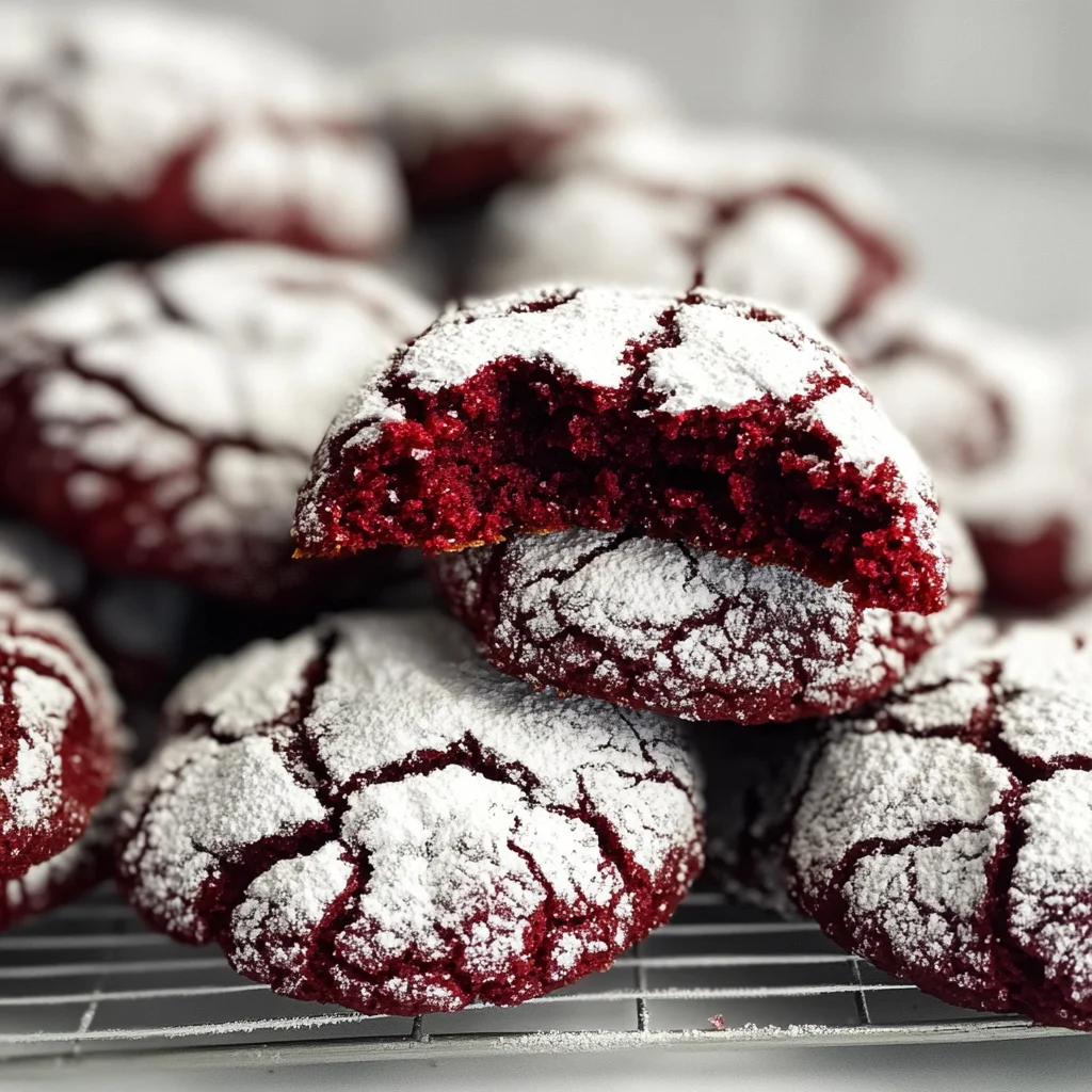 Red Velvet Crinkle Cookies