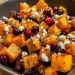 Roasted Butternut Squash with Cranberries and Feta Bliss