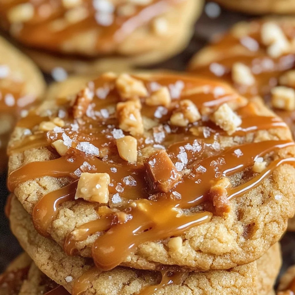 Salted Caramel Toffee Cookies!