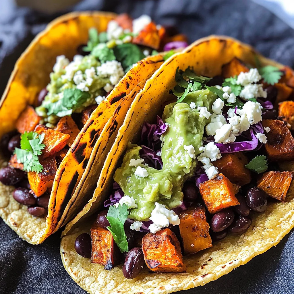 Sweet Potato & Black Bean Tacos {Easy, Gluten-free, Vegan Recipe}