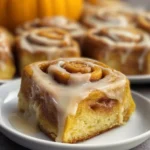 8x8 inch pumpkin cinnamon rolls
