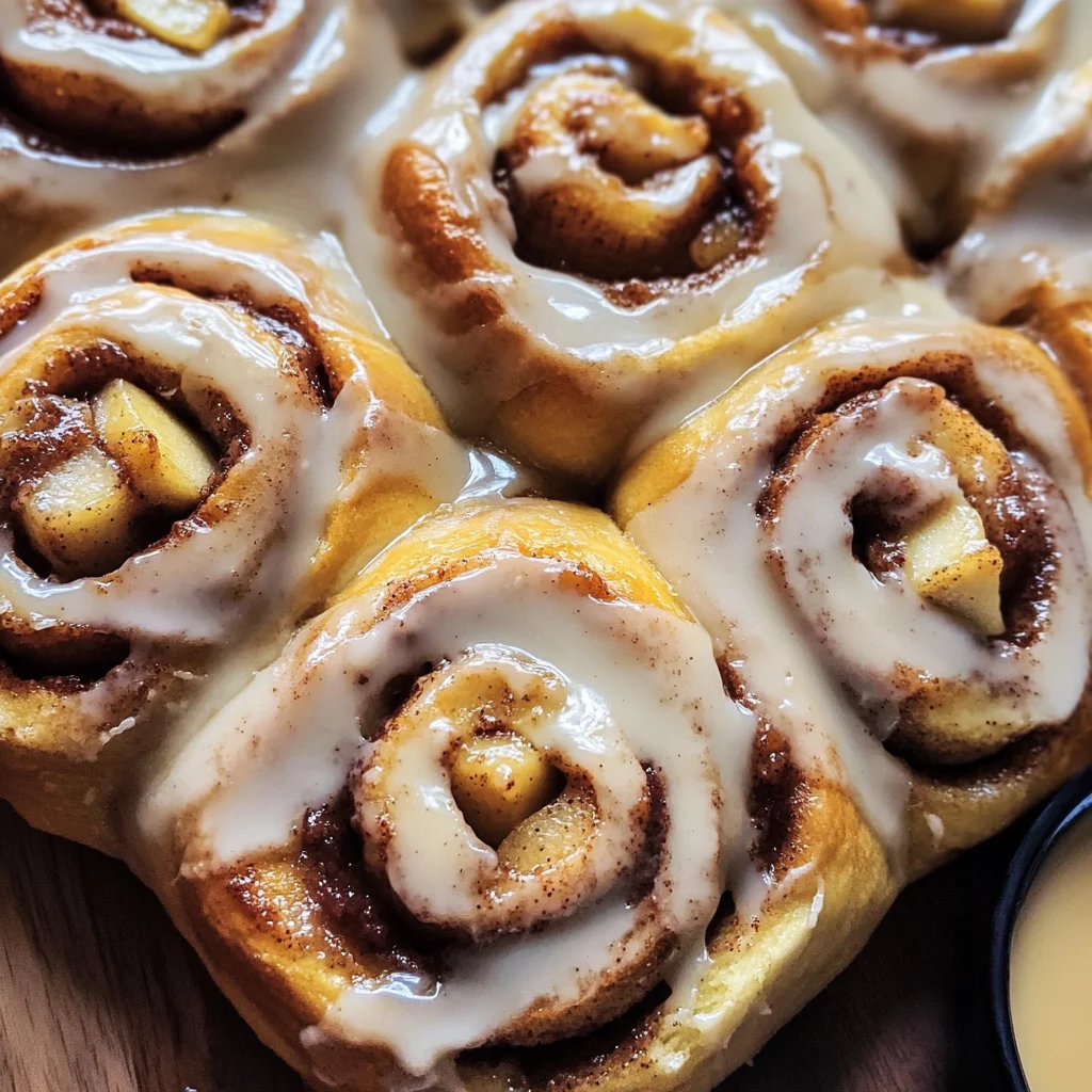 Apple Cinnamon Rolls with Brown Butter Maple Icing