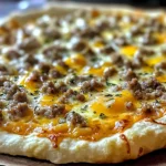 Biscuits and Sausage Gravy Breakfast Pizza