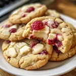 Gooey Raspberry White Chocolate Cookies