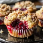 Leftover Cranberry Sauce Coffee Cake Muffins