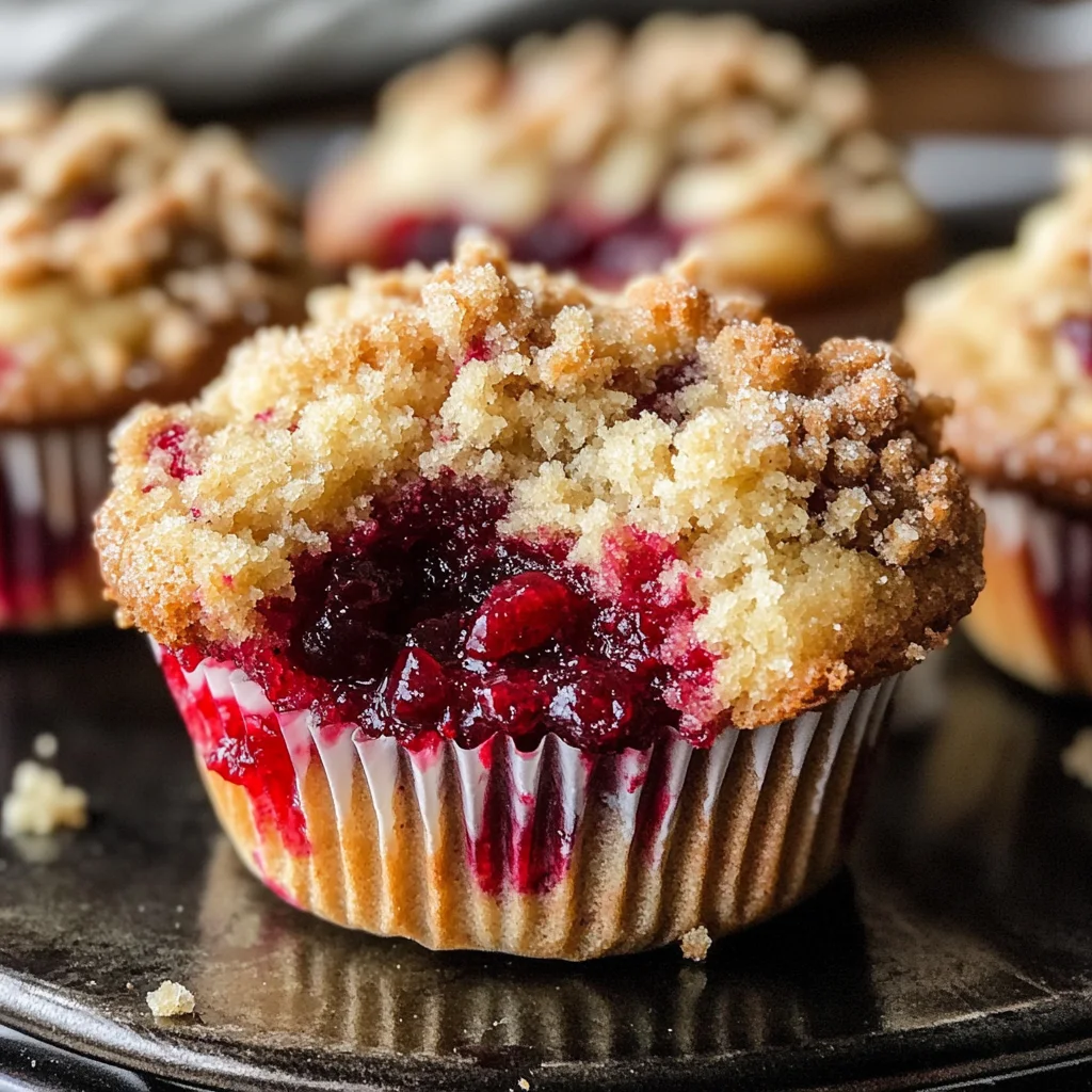 Leftover Cranberry Sauce Coffee Cake Muffins