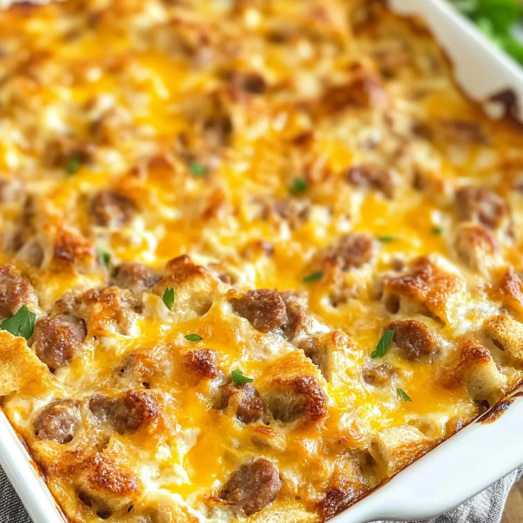 Overnight Sausage and Egg Breakfast Casserole