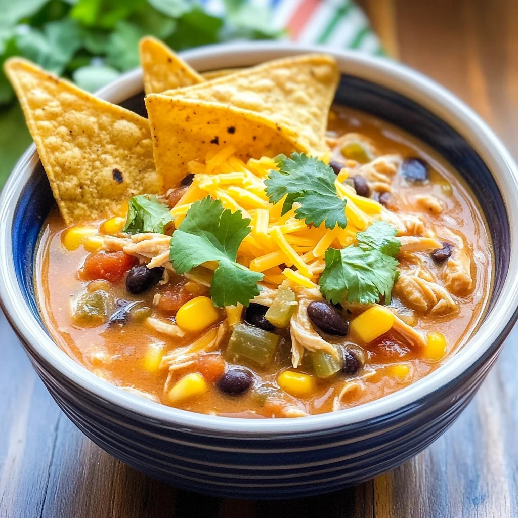 Slow Cooker Chicken Tortilla Soup